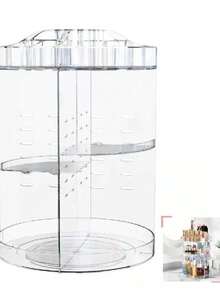 Organizador De Maquillaje acrilico grande Giratorio 360 Grados - Multicolor - Ver 3