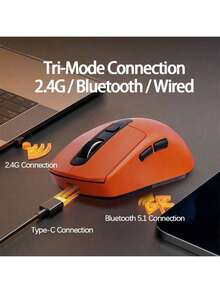 Acer Mouse ușor cu prindere confortabilă OMR227, cu comutare multi-mod wireless Bluetooth, design compact și portabil, esențial pentru lucrul/studiul la calculator (negru)