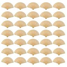 60 Pack Sandalwood Fans Wedding Favors Hand Held Folding Fans Wooden Openwork Personal Handheld Folding Fans For Wedding Party Home Decorations Birthday Gift - như hình ảnh - Xem 1