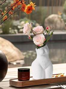 Decorative Vase, Unique Design, White Ceramic Ornament, Contemporary Home Ceramic Decor, Vase Ornament, Tabletop Accent, Modern Minimalist Style, Nordic Aesthetic, Party Events, Festival Celebrations, Birthday Celebrations, Banquet Decor, Hotel Restaurants, Living Room Bedroom, Wedding Receptions, Dinner Gatherings, Garden Kitchen Decor