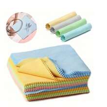 10-100 piezas Paño de limpieza de microfibra, apto para gafas, joyas, pantallas de computadora, tabletas, teléfonos, teclados, escritorios, etc. Disponible en negro, gris, colorido, excelente para Halloween, Navidad