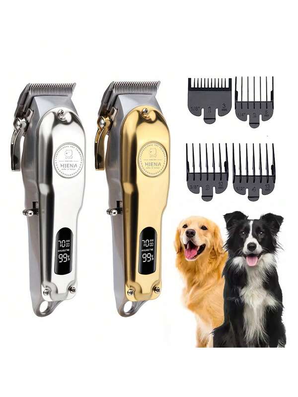 Pet Professional Clippers Cat & Dog Hair Clippers Low-Noise Pet Grooming Clipper Set Skin-Friendly Design Electric Pet Clippers With Sharp Blades Ideal For Trimming Your Pet's Beautiful Coat