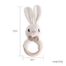 Nordic Style Beige Simple Rabbit Rattle Toy, Baby Easy Grasp Hand Shake Bell, Infant Teething Soothing Grab Training, Crib Hanging Stroller Decor, Newborn Baby Birthday Gift - Multicolor - View 5