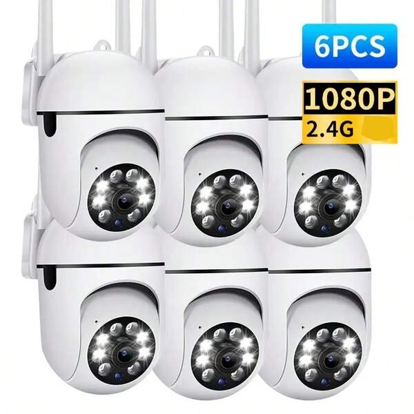 Wall-Mounted Cameras For Home And Company Use, 360-Degree Low-Power WiFi Cameras With Spotlight Alarm, Motion Detection, Color Night Vision, And Two-Way Audio For A Convenient Life