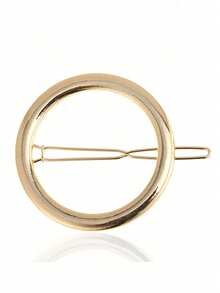 1pc Elegant Round Zinc Alloy Hair Clip.Selection Of High-Quality Zinc Alloy Material, Fine Polishing And Grinding, Texture Delicate And Shiny, Wear-Resistant And Corrosion-Resistant, Long-Term Use Is Still As New. Rounded Ring Design, Smooth And Soft Lines, Not Pulling Hair, Claw Clips, Hair Slide, Hair Barrettes, Hair Accessories - Multicolor - View 6