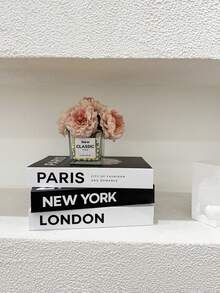 1 pieza/3 piezas Decoración de libros falsos plegables de moda, libros falsos de diseñador modernos, adecuados para el hogar, la sala de estar, el escritorio, la decoración de paredes, aplicables a varias escenas (habitación/sala de estar/mesa/gabinete de TV/pasillo/estantería/escritorio de oficina/gabinete/tienda/área de trabajo/unidad de exhibición), conjunto de decoración de escritorio de oficina de lujo con libros falsos, caja de almacenamiento de libros falsos de diseñador con estilo