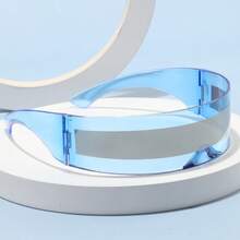 Futuristic Mechanical Punk Glasses, Futuristic Technology Glasses, Women's Bar Party Party One-Piece Glasses, Hairband Shape - 彩色 - 查看 3