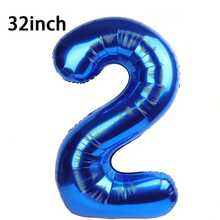 1 quả bóng bay lá kim loại màu xanh lam 32/40 inch, bóng bay polyester cỡ lớn in số 0-9, bóng bay trang trí, có thể tái sử dụng, thích hợp để trang trí sinh nhật, trang trí tiệc, kỷ niệm, trang trí phòng, kỷ niệm ngày cưới, đồ dùng cho tiệc tùng - Màu xanh lam - Xem 15