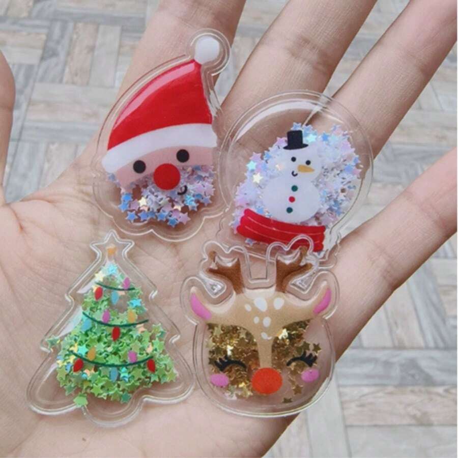 2pcs Christmas Trap Charm Refrigerator Magnets - With Santa Claus, Tree, Deer, Snowman Designs, Fun And Decorative Kitchen And Office Magnets Suitable For Whiteboards And Refrigerators, Ideal Gifts For Thanksgiving, Christmas