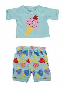 1 件套娃娃衣服套装，适合 18 英寸娃娃、居家和户外休闲运动装，带眼镜（不含娃娃）