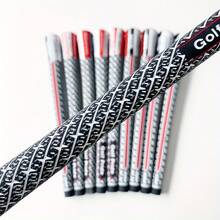 10pcs Golf Grips With Spine Line, Rubber Material, Suitable For Iron & Wood Shafts - Black - View 1