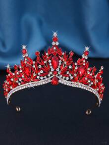 Luxury Crystal Leaf Bridal Crown, Rhinestone Adult Party Tiara, Beauty Pageant Crown For Festivals And Events - 皇冠 - 查看 10
