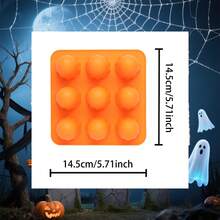 Silicone Molds 1 Packs Non-Stick 3D Chocolate Molds 9-Cavity Cute Ghost Mold For Jelly Gummy Candy Pudding Ice Cube Resin Cake Halloween Party Decorations - Multicolor - View 3