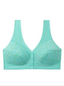 3pcs Front Closure Soft Camisole Bras For Mature Women, Wire-Free Plus Size Comfortable Lingerie,Autumn And Winter Styles,Spring And Summer Clothing - 彩色 - 查看 6
