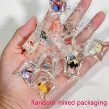 7个逼真水袋鱼冰箱贴，卡通海洋热带小鱼装饰磁贴，个性化冰箱贴，适用于厨房、办公室、白板、储物柜和洗碗机，厨房和家居装饰，派对礼物 - 彩色 - 查看 13