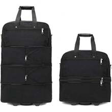 Maleta de viaje, mochila de viaje con ruedas giratorias, maleta con múltiples compartimentos, diseño plegable y rodante con correa para el hombro - 1 - Ver 6