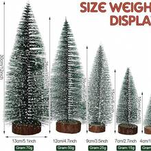 1/5 piezas Mini árbol de Navidad artificial, decoración de árbol de Navidad realista para fiesta de Navidad, hogar, mesa, manualidades, decoración del hogar, decoraciones navideñas, decoración de habitación de invierno