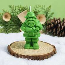 1pc Christmas Santa Claus Shaped Scented Candle, Home Decor Ornament, Holiday Gift, Weight 88g - Multicolor - View 13