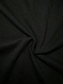 1pc Modelo Camiseta de Hombre con Estampado Gráfico 100% Algodón, Estilo Deportivo Casual, Estilo de Calle a la Moda, Adecuada para Viajes y Ropa Deportiva - Negro - Ver 8