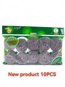 Quả bóng làm sạch bằng thép không gỉ, dụng cụ cọ rửa nhà bếp đa năng. Dụng cụ vệ sinh thiết yếu cho gia đình, ngoài trời và BBQ. Miếng bọt biển & quả bóng làm sạch 2 trong 1, nhà bếp, phòng tắm, gia đình, đồ dùng gia đình - Bạc - Xem 14