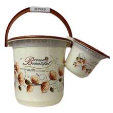 JOYO 2 PCS Bucket And Jug Set For Home And Kitchen - Brown - View 2