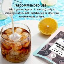 Mushroom Extract Powder, 10-In-1 Mushroom Blend For Coffee, Smoothies &Amp; Drinks - Natural Focus, Energy Booster &Amp; Immune Support Supplement - 353 Oz _ 100g - White - View 4
