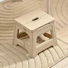 1 Piece, Lightweight And Non-Slip, Easy To Grip Design, Space-Saving, Modern Plastic Material, Portable Folding Ladder, Modern And Simple Style, Multi-Color Optional, Folding, Non-Slip Pedal, Stable Load-Bearing, Household Folding Ladder