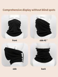 1 peça cachecol quente de lã espessada e à prova de vento para atividades ao ar livre, toalha de rosto esportiva multifuncional, máscara para andar de bicicleta e motocicleta
