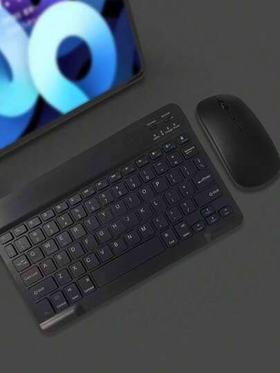 AKKHOO Wireless Bluetooth Keyboard & Mouse Combo, Compatible With IPad, Computer, Phone, Tablet, Rechargeable & Silent, Mini Keyboard Mouse Set (Random New/Old Version)