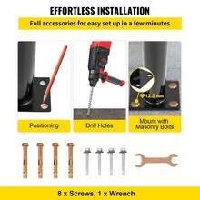 Round Type Metal Handrail Step Handrail 2 Steps Handrails For Outdoor Steps Handrails 18L X 38H Inch Steps Stair Railing For Steps With One Bolt Down Post - Black - View 6