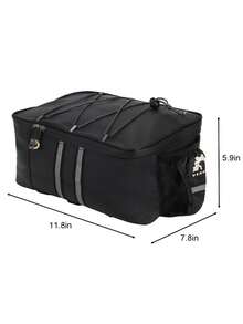 Multi Function Waterproof Cycling Insulated Trunk Cooler Bag Bicycle Bike Rear Seat Bag Luggage Rack Pannier Bag - Black - View 5
