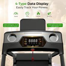 Portable Home Treadmill,3.0HP, Load-Bearing 350 LBS, Foldable, Small Home Office Walking Treadmill, Armrest,Foldable Inclined Running Machine, Desktop Treadmill For Home Office,LED Display, Walking Jog - View 4
