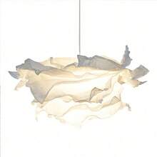 1PACK 42cm Art DIY Cloud Lamp Shade Flower Light Shade Paper Ceiling Lampshade Decoration Chandelier Pendant For Living Room Bedroom Bar Use - 白色 - 查看 7