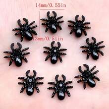 30pcs New Spider Rhinestone Jewelry Decoration Resin Flat Back DIY Hair Clips, Nail Enhancement, Rhinestones - F420 - 查看 5