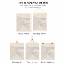 3pcs/Set Neutral Abstract Art Prints, Beige Line Art, Bohemian Home Decor, Canvas Print Modern Wall Art, Bohemian Digital Prints, Suitable For Home Decor, Room Decor, Bedroom Decor, Living Room Decoration, Bathroom Decor, Wall Decor, Optional Wall Art With Frame - Multicolor - View 8
