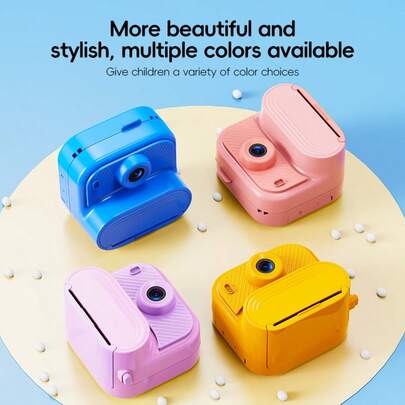 RIVGOT Instant Print Camera, 2.0" Screen 1080P Kids Digital Camera, USB Interface, MP3, Portable Travel Leisure Toy, As Back To School, Christmas, Birthday Gift For 3-12 Years Old Boys And Girls