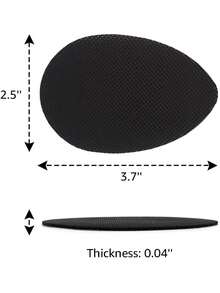Non-Slip Shoes Pads (4 Pairs) - High Heels Anti-Slip Shoe Grips, Adhesive Sole Protectors (Black)