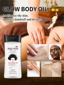 24小时保湿身体按摩油，蕴含胶原蛋白、维生素B3和乳酸，柔滑肌肤，舒缓疲劳，提亮肤色，淡化瑕疵，6.8液体盎司 - 無色 - 查看 10