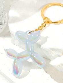 1pc Pinkycolor Balloon Dog Shaped Keychain, Cute Backpack, Handbag, Wallet, Earphones, Phone, Car Key Decorative Pendant,Cute Puppy Keychain Pendant Car Accessories Bag Charm School Goth Y2k