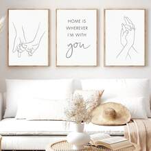 3 Stücke/Set, Leinwandkunst, gerahmte Wanddekoration, Paar-Zimmer Dekoration, Akzent für Schlafzimmer-Kopfteil, Linienkunst, romantische Wandgalerie, Wandkunst für Neuvermahlte Wohnzimmer, Valentinstag Dekoration, Hochzeitsdekoration, Zimmer Dekoration, Schlafzimmer Dekoration, Wohnzimmer Dekoration