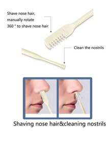 1/2/4/10 قطعة ماكينة حلاقة يدوية لإزالة شعر الأنف للرجال والنساء، مزدوجة الرؤوس مضادة للخدش لتنظيف فتحات الأنف