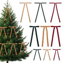 1/12 Pieces Of Vintage Velvet Christmas Bow, Used For Tree Decoration, Rural Crafts And Gifts, Classic Polyester Ribbon Bow, Christmas Valentine's Day Wedding Birthday Vacation Home And Wedding Decorations