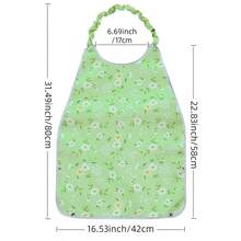 1pc Adult Bib - Elderly Meal Bib With Foldable Pocket Design, Prevent Falling Crumbs And Protect Clothing, Suitable For Dining, Elegant For Men & Women