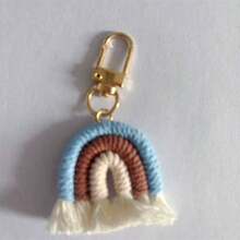 Handmade Woven Rainbow Keychain, Bohemian Tassel Keyring, European And American INS Style Accessory - Multicolor - View 10