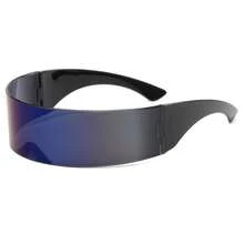 Futuristic Mechanical Punk Glasses, Futuristic Technology Glasses, Women's Bar Party Party One-Piece Glasses, Hairband Shape - 彩色 - 查看 12