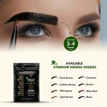 Indalo Brown Eyebrow Henna 10g Pouch Brow Color Powder SmudgeProof And WaterResistant Vegan CrueltyFree Gentle Formula 20 Applications