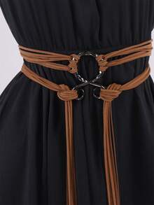 中世纪长绳结腰带，北欧女巫风格绳结腰带，维京复兴时期服装配饰，万圣节、婚礼、晚宴和派对的复古腰带。