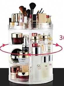 Organizador De Maquillaje acrilico grande Giratorio 360 Grados - Multicolor - Ver 2