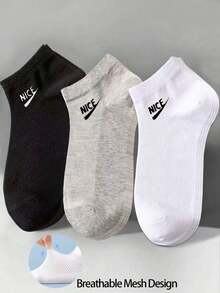 100pcs/80pcs/50pcs/30pcs/20pcs/10pcs/8pcs/4pcs Comfortable, Moisture-Wicking, Antibacterial, Breathable Knit Liner Socks - Mother's Day Gift, Unisex, Long Socks, Sweat-Absorbing, Odor-Resistant, Elastic & Soft, Fashionable Solid Colors, Suitable For Spring, Summer, Autumn, Winter, Casual, Daily Wear, Yoga/Sports - Multicolor - View 3