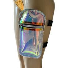 Holographic Thigh Bag Leg Harness For Women Outdoor Waist Pouch Carnival Hiking Travel Fanny Pack With Extra Long Adjustable Straps Plus Size - 如圖 - 查看 7